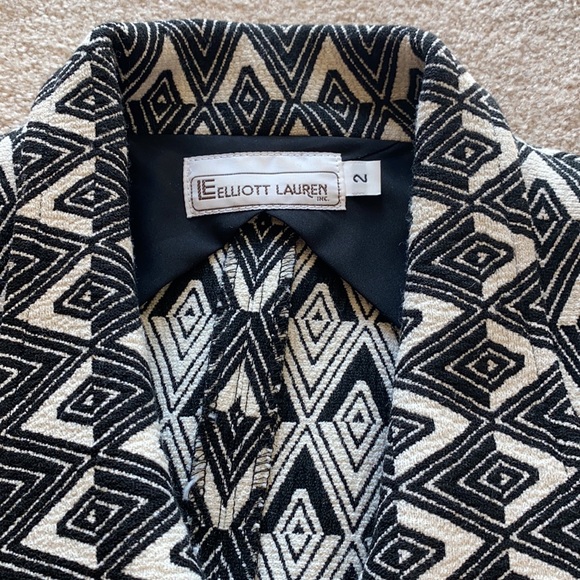 Elliott Lauren asymmetrical blazer top 3- button down jacket 2 pockets - Picture 4 of 7